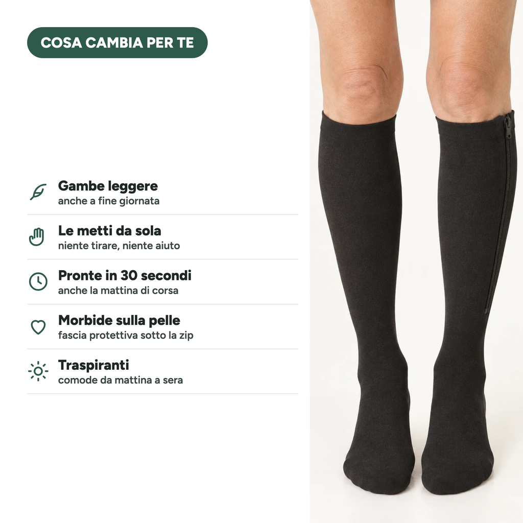 Benpasso - Calze a compressione graduata con cerniera™