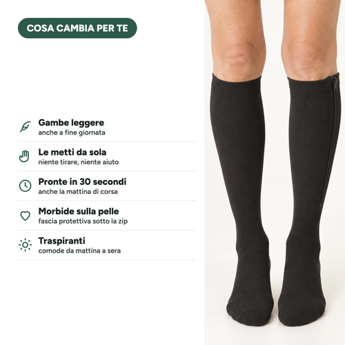 Benpasso - Calze a compressione graduata con cerniera™