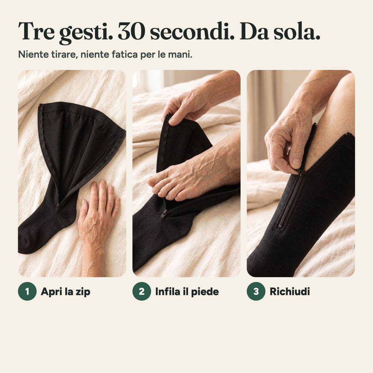 Benpasso - Calze a compressione graduata con cerniera™