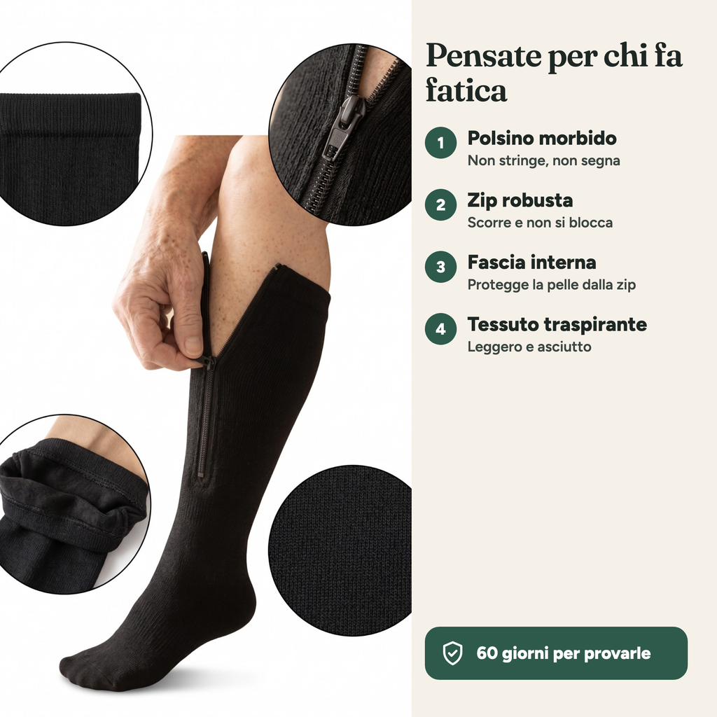 Benpasso - Calze a compressione graduata con cerniera™