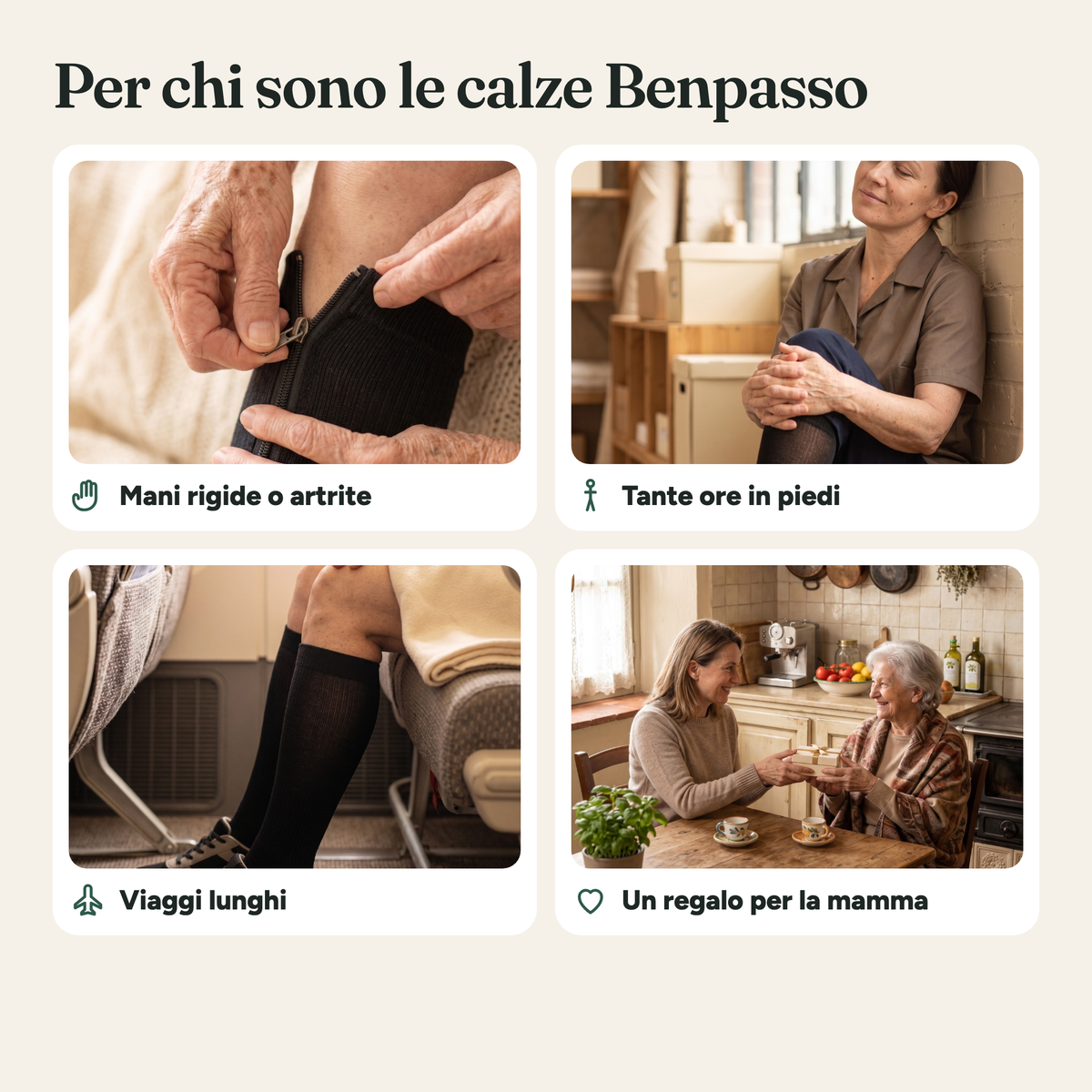 Benpasso - Calze a compressione graduata con cerniera™